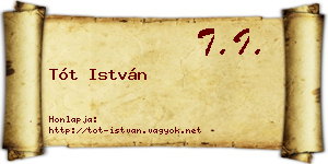 Tót István névjegykártya