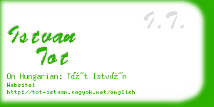 istvan tot business card